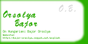 orsolya bajor business card